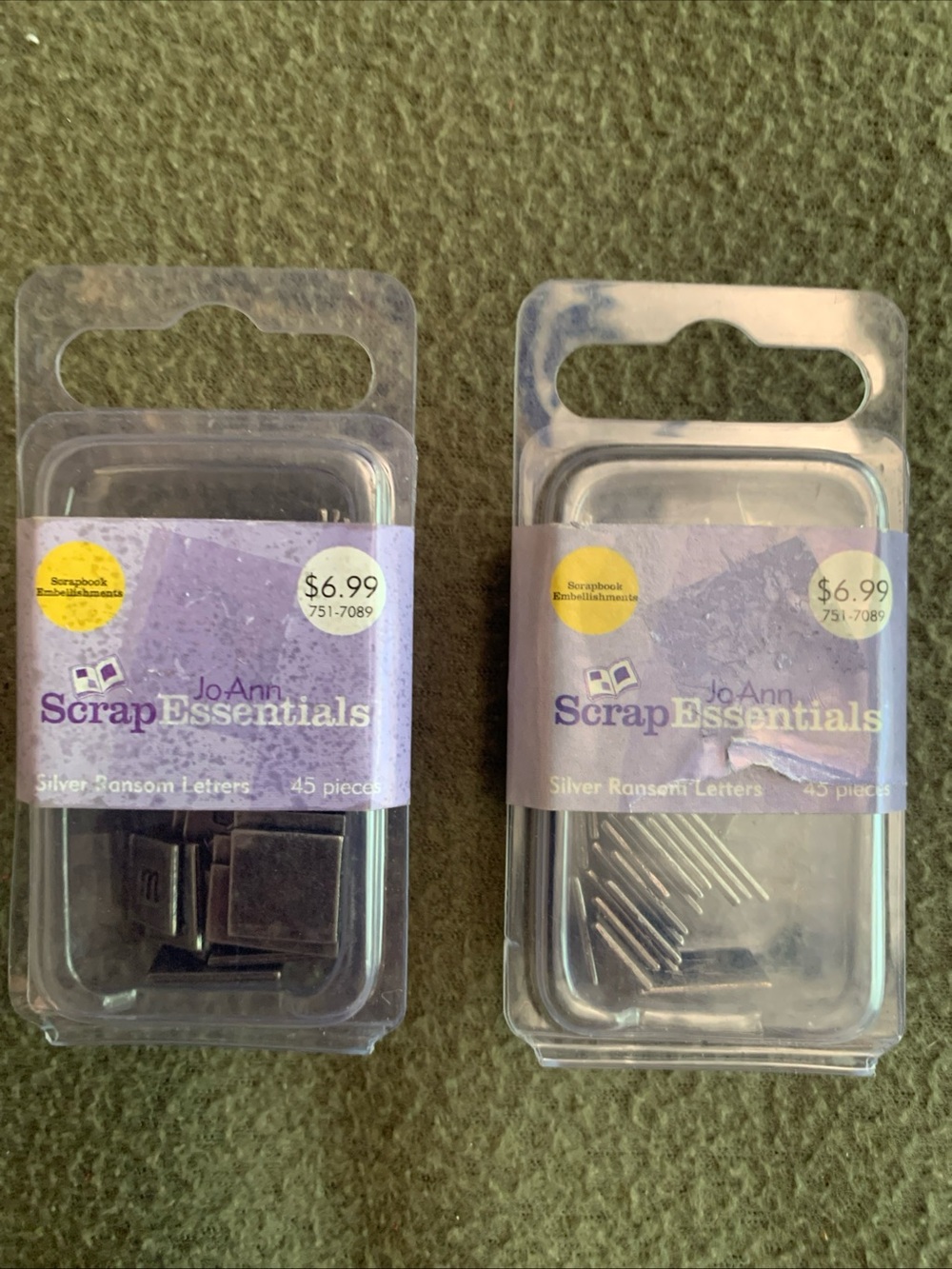 Jo-Ann Scrap Essentials sealed and open letters. Making Memories brads. - Picture 2 of 15